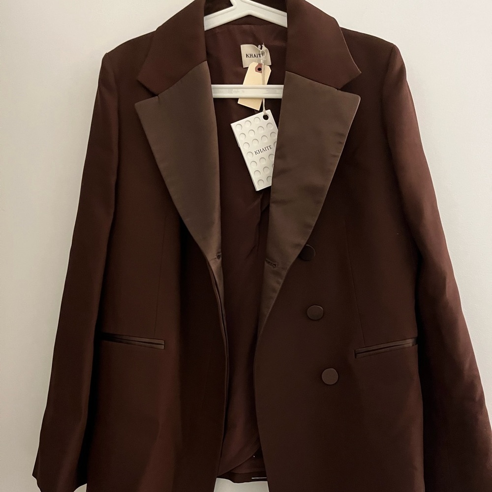 Khaite Johnson Satin Lapel blazer jacket sz8 NWT - Picture 3 of 4